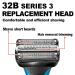 Buy Series 3 32B Electric Shaver Replacement Head - Compatible Blades for Braun 3040s 3010s 310s & More - Global Shipping Available - Buy Online on GoSupps.com