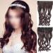 Faringoto Clip in Hair Extensions Real Human Hair Hairpiece Blonde Wig Clips 1B# - Buy Online on GoSupps.com