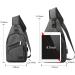 AMJ Sling Bag with USB Cable | Shoulder Backpack for Hiking, Camping | Medium Space Grey Crossbody Daypack - Buy Online on GoSupps.com