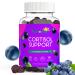 Fruitoday Cortisol Support Gummies for Daily Calm Magnesium Glycinate with Vitamin D3, B6, Potassium, and Calcium Blueberry Flavor, 60 Count