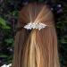 HINZIC Rhinestone Flower Hair Clips - Crystal Pearl French Barrettes for Women Girls Wedding - Silver Bridal Hair Accessories (2Pcs) - Buy Online on GoSupps.com