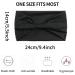 Generse Boho Elastic Wide Hair Bands - Knotted Yoga Turban Headscarves for Women & Girls (3 Pieces - Black) | Stylish & Comfortable - Buy Online on GoSupps.com