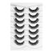 3D Clear Band false eyelashes natural look cat eye wispy fake eyelashes short supernatural cross soft reusable eyelash 7 pair Happy Heartbeat (no.197)