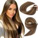 YDDM TAPE in Extensions Real Hair 20Pcs 45cm 40g chocolate brown with caramel blonde invisible tape extensions real hair extensions tape extensions real hair hair extension (4/4/4/27# 18inch (45cm) -20PC