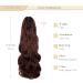 50cm Dark Auburn Ponytail Extensions - Curly Clip-In Braid Hair Extensions for Women | Synthetic Wavy Hair Parts - Buy Online on GoSupps.com