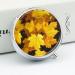Travel Pill Box with Yellow Maple Leaves - 3 Compartment Portable Pill Organizer for Purse & Pocket - Buy Online on GoSupps.com