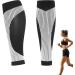 Eubeisaqi Calf Compression Cuffs & Footless Socks - Breathable Sweat-Absorbing Compression Sleeves for Fitness & Tennis | Size L-XL - Buy Online on GoSupps.com