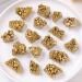 Raw Crystals - Electroplated Golden Crystal Stone Mineral Specimen Natural Gemstone Ornament for Collection Meditation Home Decor Crafts - Buy Online on GoSupps.com