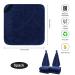 Fast-Drying Microfiber Facial Cloths - 6-Pack Navy Blue Makeup Remover & Washcloths (12x12 inches) - Buy Online on GoSupps.com