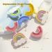 Kids U-Shaped Toothbrush with Soft Silicone Head | 360 Cleaning for Ages 6-12 | Yellow Rainbow Design - Buy Online on GoSupps.com