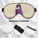 Cartoon Eggplant Print Unisex Sleep Mask - Double-Sided Eye Mask for Sound Sleep & Skin Care - Black - Buy Online on GoSupps.com