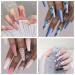 Lofuanna Ballerina Nails - 100 Long Coffin Fake Nails | Full Cover Artificial Fingernails with Case | 10 Sizes for Nail Studios & DIY Nail Art - Buy Online on GoSupps.com