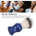 Handmade Shaving Brushes for Men - Blue Handle & Silver Ring | Beauty & Hairdressing Salon Essential - Buy Online on GoSupps.com