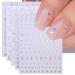 JMEOWIO 10 Sheets Aurora Star Nail Art Stickers Decals Self-Adhesive Silver Nail Supplies Nail Art Design Decoration Accessories