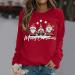 Women's Christmas Snowman Penguin Print Sweatshirt - Red O-Neck Raglan Top - Buy Online on GoSupps.com