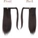 FESHFEN Straight Ponytail Extension 14 Medium Brown - Clip in Pony Tail Hairpiece for Women & Girls - Synthetic Wrap Around Ponytails - Buy Online on GoSupps.com