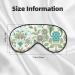 SSIMOO Green Flower Sleep Mask - Adjustable Breathable & Fashionable Eye Mask for Comfortable Sleep | Black | International Shipping - Buy Online on GoSupps.com
