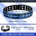 Vicmag Men Magnetic Bracelet: Titanium Steel Double Row 3500 Gauss Wristband (Blue) - Adjustable with Gift Box - Buy Online on GoSupps.com