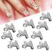10pcs nail clamps clip metal nail extension clip nail art tool fiberglass fixationer accessories nail art equipment durable practical at home diy salon