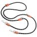 Runway double leash for dogs double dog leash 3m adjustable double clip line for dogs 3m long line dog leash dog leash for small medium-sized and large dogs brown