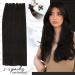 Moresoo 14 Inch Darkest Brown Human Hair Weft Extensions - 100g/Pack #2 | Sew in Brown Human Hair Extensions - Buy Online on GoSupps.com