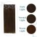 Runature Real Hair Extensions Clip-In - Medium Brown #4 25cm (10 inch) 80g 7PCs - Natural Look & Easy Application - Buy Online on GoSupps.com