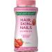 Nature's Bounty Optimal Solutions Hair Skin & Nails with Biotin Strawberry Flavored - 80 Gummies Pack of 5