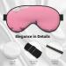 Pink Sand Beach Eye Mask | Soft Adjustable Sleep Mask for Men & Women | Comfortable Black Nighttime Eye Cover - Buy Online on GoSupps.com