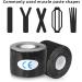 Buy Kinesiology Tape 16ft - Breathable Cotton Sports Tape for Ankle Knee Elbow & Shoulder Pain Relief (Black) - International Shipping Available - Buy Online on GoSupps.com
