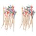 Clisted Bamboo Japanese Doll Ear Wax Pick Spoons Earwax Remover 40Pcs