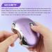 Fingernail Trimmer Electric Electric Automatic Nail Clipper - Rechargeable Cutter and File Nail Clipper LCD Digital Display Clipper with Light & 3 Speeds for Children Kids Adult Purple - Buy Online on GoSupps.com