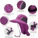 BASSDASH UPF 50+ Unisex Water Resistant Wide Brim Sun Hat with Neck Flap, Purple Orchid - Buy Online on GoSupps.com