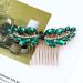 inSowni 7 Pieces Vintage Proms Bridal Wedding Glitter Emerald Green Rhinestone Crystal Gold Metal Hair Side Combs Slides U-shaped Hair Pins Accessories for Women Flower Girls Brides Bridesmaids - Buy Online on GoSupps.com