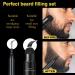 Black Beard Pencil Filler for Men - Waterproof & Long Lasting 4-Tip Beard Pen for Natural Makeup - Includes Beard Brush - Ideal for Moustache & Eyebrows - Buy Online on GoSupps.com