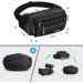 Oxpecker Waterproof Fanny Pack with Rain Cover - Black Hip Bum Bag for Men & Women | Ideal for Workout, Travel, Running, Hiking, Cycling - Buy Online on GoSupps.com