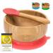all Kids United Baby porridge bowl bamboo bowl children's tableware - porridge bowl bamboo bowl with suction cup (red)