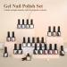 VANREESA Gel Nail Polish Set - 21 Colors Pink Nude Red Brown Glitter Classic Soak Off UV Gel Kit with Base Top Coat | Nail Art Gifts for Women - Dazzling Declining Sun - Buy Online on GoSupps.com