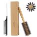 Round Brush Bamboo with Pin Tail Comb Natural Boar Bristle Hair Brush Round for Blow Drying for Women Hairbrush for Wet or Dry Hair Detangling Smoothing Massaging