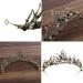 Vintage Black Crown Tiara for Women | Gothic Baroque Rhinestone Headdress for Carnivals Halloween Weddings & Proms - Buy Online on GoSupps.com