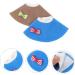 DOITOOL 4 pcs Pet for Puppy Anti-Biting Protector Collars Recovery Ring Birds Cloaks Protective 15X10X0.1cmx2pcs Blue Brownx2pcs - Buy Online on GoSupps.com