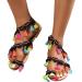 XTZYGLFD Women s Summer Sandals - Vintage Gladiator Toe Ring Sandalettes - Comfortable Brown Space Flowers Sandals - Perfect for Leisure & Travel - Size 8 UK - Buy Online on GoSupps.com