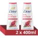  Dove DOVE - Advanced Care Shower Cream Pomegranate & Hibiscus - Dermatologically tested - 24-hour soft skin feeling (2 x 400ml pack) - Buy Online on GoSupps.com