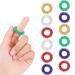 12 Pieces Spiky Sensory Finger Rings, Spiky Finger Ring/ Acupressure Ring Set for Teens, Adults, Silent Stress Reducer and Massager (12 Pieces) Red, Blue, Green, Gold, Silver