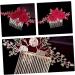 HAPINARY Rose Hair Comb Wedding Hair Accessories for Brides Bridal Hair Side Comb Bride Hair Side Comb Bride Side Comb Hair Jewelry Comb Wedding Hair Comb Rose Hair Decor Zinc Alloy Red - Buy Online on GoSupps.com