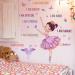 OOTSR Ballet Girls Wall Decals - Inspirational Princess Wall Stickers for Kids Bedroom and Nursery - Buy Online on GoSupps.com
