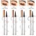 Eyebrow Pencil with 4 Fork Tip - 3D Microblading Eyebrow Pencil Natural Makeup Fine Stroke Magic Eyebrow Pencil Long-Lasting Waterproof Eyebrow Pencil Stay on All Day (Gray+Light Brown) - Buy Online on GoSupps.com