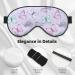 Purple Butterfly Print Sleep Eye Mask - Soft Blindfold with Elastic Strap for Travel & Night Sleeping - Buy Online on GoSupps.com