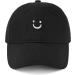 Zando Unisex Smiley Face Baseball Cap - Embroidered Adjustable Hat for Men and Women - Black - Buy Online on GoSupps.com