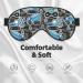 Blue Excavator Print Sleep Eye Mask - Soft Eyeshade with Elastic Strap for Travel & Night Sleeping - Buy Online on GoSupps.com
