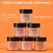 Nude Acrylic Powder Set - 6 Colors Crystal Acrylic Nail Powder - Pink Orange Tone Nail Powder for Acrylic False Nails Extension & Nail Carving - Acrylic Nail Kit No Need Nail Lamp - Buy Online on GoSupps.com